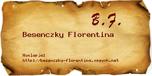 Besenczky Florentina névjegykártya